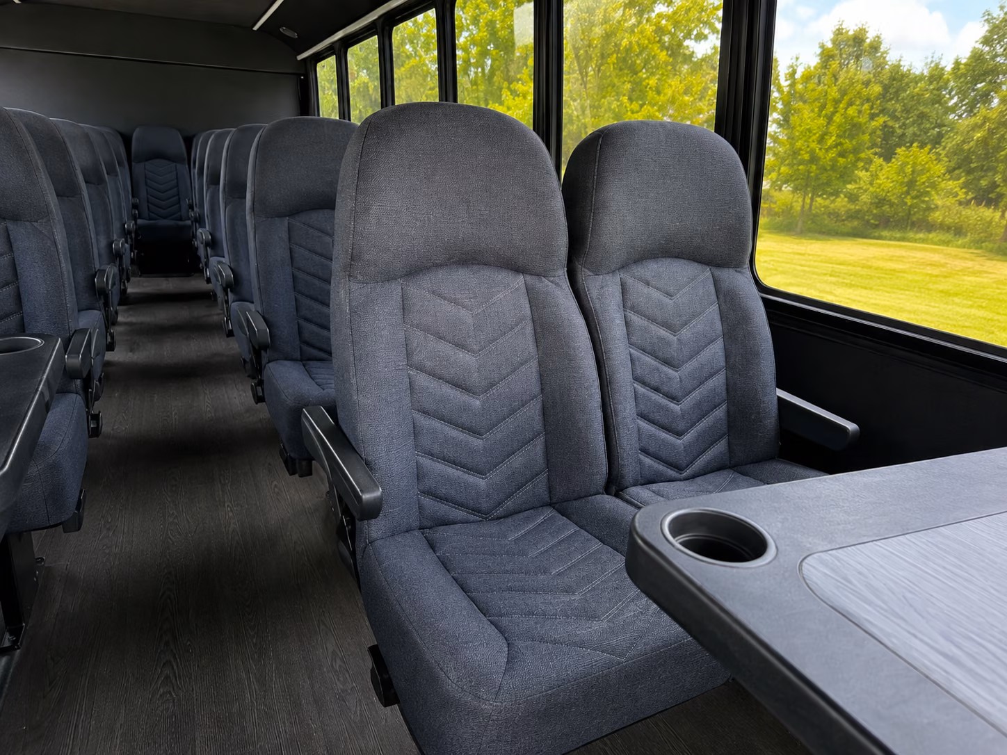 cary 18 passenger minibus inside