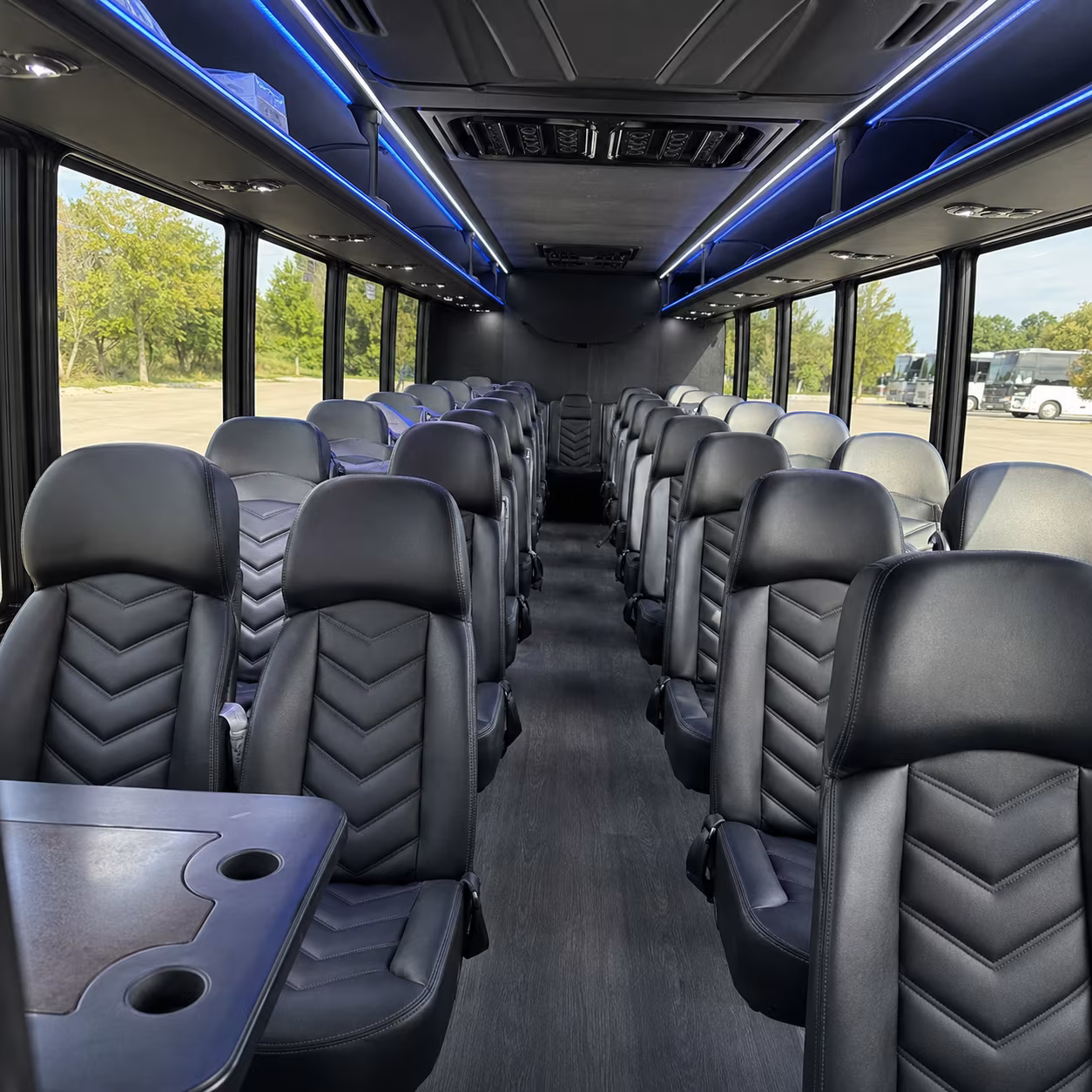 cary 28 passenger minibus inside