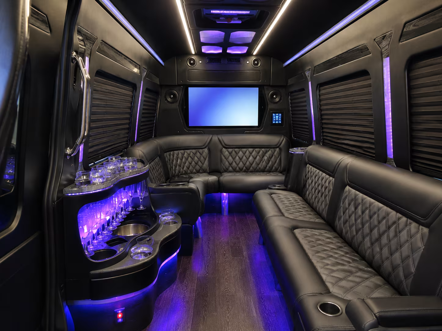 cary 30 passenger party bus inside