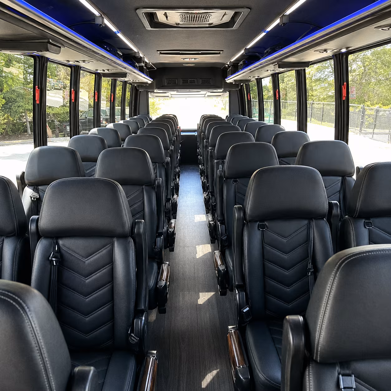 cary 35 passenger minibus interior
