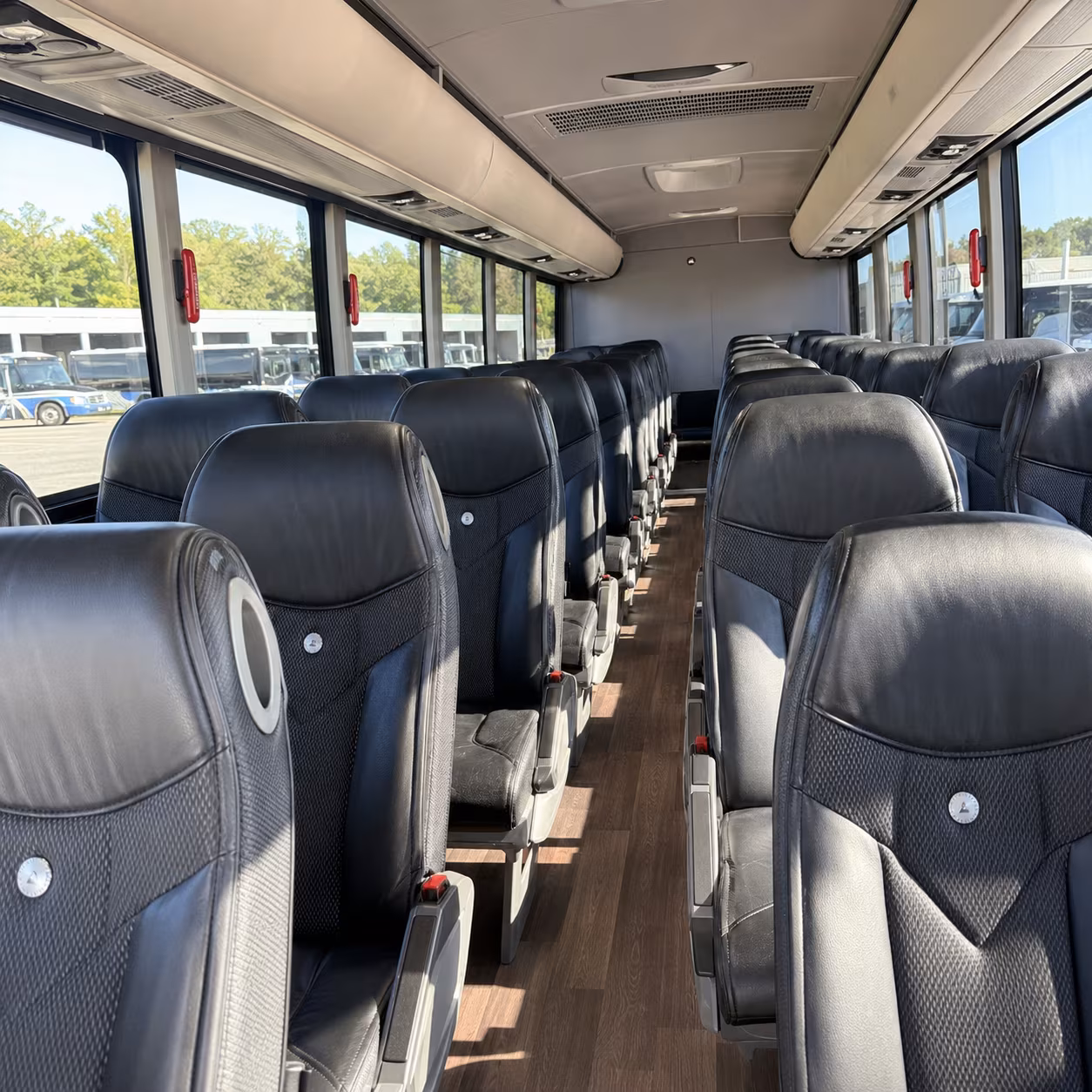 cary charter bus inside